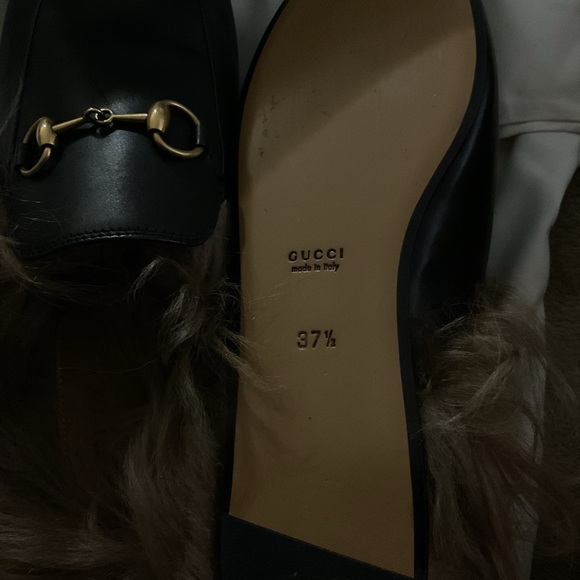 2015 Gucci RE-EDITION WOMEN'S PRINCETOWN Black and Gold Loafers - Picture 3 of 6